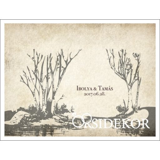 Romantikus táj ujjlenyomatfa