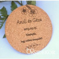 Köszönetajándék parafa - poháralátét