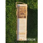   Gravírozott esküvői boros doboz - Menyasszony - szülőköszöntő ajándék