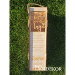   Gravírozott esküvői boros doboz - Menyasszony - szülőköszöntő ajándék