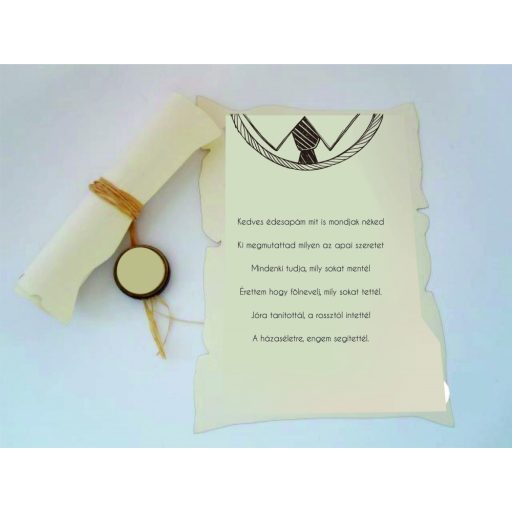 Szülőköszöntő pergamen Apa