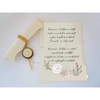 Szülőköszöntő pergamen Anya