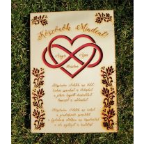 Szülőköszöntő fa tábla dekoráció