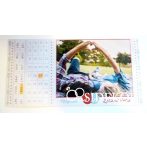 Fényképes esküvői meghívó trendi naptárral