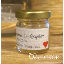 Méz köszönetajándék üveges