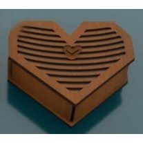 Szíves romantikus fa doboz