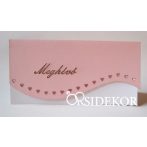 Szívecske áttört mintás esküvői meghívó