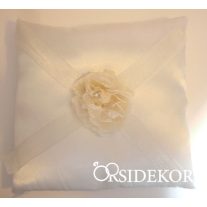   Gyűrűpárna szalaggal és csillámos virággal - több színben