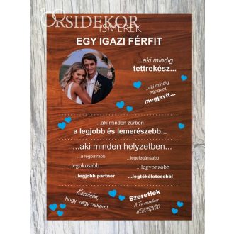 ISMEREK EGY FÉRFIT Ajándék tábla