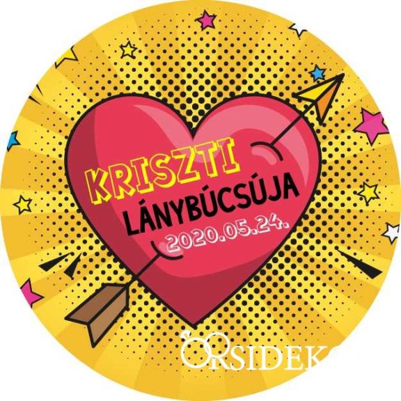 Egyedi kitűző lánybúcsúra