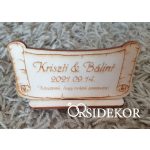   Pergamenes Köszönetajándék és ültetőkártya 2 az 1-ben