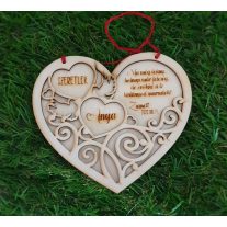 Szülőköszöntő szív , köszöntő tábla