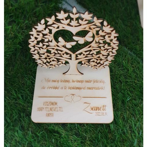 Szülőköszöntő tábla családfa, köszöntő tábla