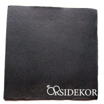 Textilhatású szalvéta, fekete