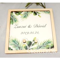 Egyedi fa gyűrűhordozó greenery