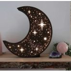 Hold éjjeli lámpa, fából