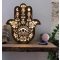 Hamsa _Mandala éjjeli lámpa, fából