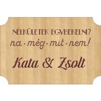   Esküvői Köszöntő Tábla – Egyedi Gravírozott Fa Alapon