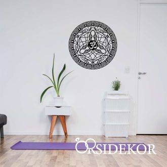 Om mandala falikép fából