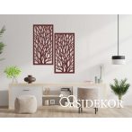 2 részes erdő falikép fából