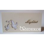 Galambos áttört mintás esküvői meghívó