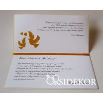 Galambos áttört mintás esküvői meghívó