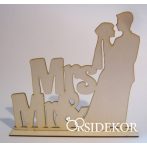 Fa jegyespár tábla, Mr&Mrs