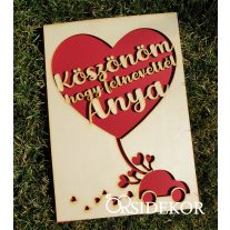 Szülőköszöntő tábla Anya, Mama dekoráció