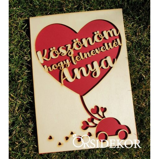 Szülőköszöntő tábla Anya, Mama dekoráció