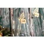 Pohárra tehető fa ültetőkártya pillangó Pohárra tehető fa ültetőkártya pillangó