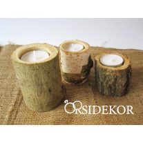 Egyedi vintage fatörzs mécsestartó