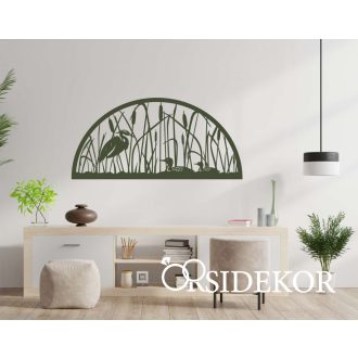 Kacsák a nádasban falikép fából