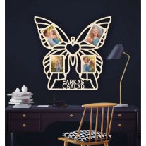 Pillangós családfa fából képkeret