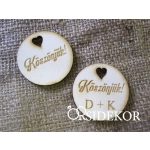 Kör kísérőcédula szív kivágással