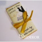 Köszönetajándék csoki masnival átkötve Köszönetajándék csoki masnival átkötve