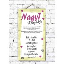 NAGYI KONYHÁJA Ajándék tábla