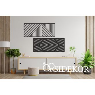 2 részes skandináv stílusú falikép fából