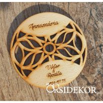 Köszönetajándék - design poháralátét fából