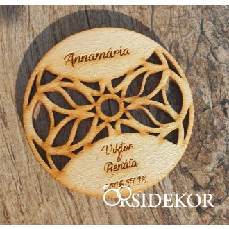 Köszönetajándék - design poháralátét fából