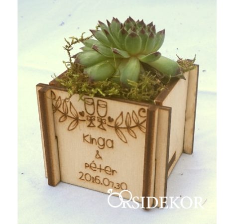 Kövirózsa tartó köszönetajándék Kövirózsa tartó köszönetajándék