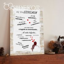 SZERELMESEN Ajándék tábla