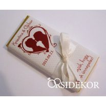 Köszönetajándék csoki masnival átkötve