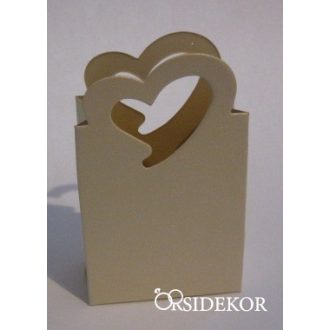 Köszönetajándék doboz szív