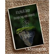 Köszönetajándék esküvői hűtőmágnes természet