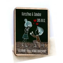 Köszönetajándék esküvői hűtőmágnes természet