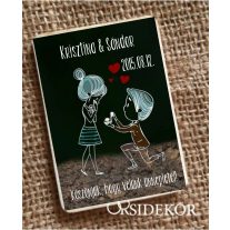 Köszönetajándék esküvői hűtőmágnes természet