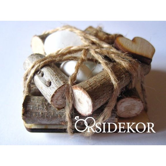 Vintage köszönetajándék 3 szem cukrozott mandulával