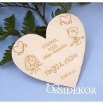 Köszönetajándék fából - poháralátét szíves Köszönetajándék fából - poháralátét szíves