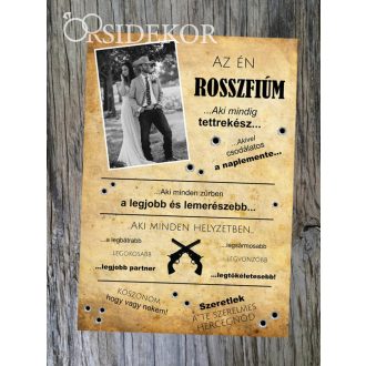 AZ ÉN ROSSZFIÚM Ajándék tábla
