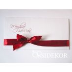 Esküvői meghívó szalaggal díszítve Esküvői meghívó szalaggal díszítve